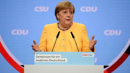 Merkel äußert sich beim Unions-Wahlkampfauftakt auch zur Afghanistan-Lage.