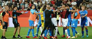 Auch auf dem Spielfeld ging es hoch her in Nizza.