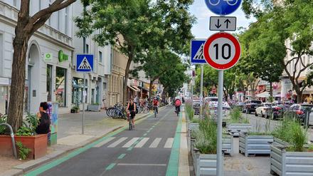 Wie schnell ist 10? Radfahrer ohne Tacho müssen in der Bergmannstraße schätzen.