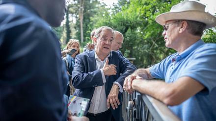 Im Gespräch mit dem Wähler: Armin Laschet, Kanzlerkandidat der Union.