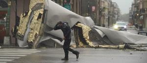 Zerstörung durch Hurrikan „Ida“: Straßenszene in New Orleans