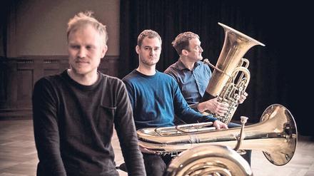 Es müssen nicht immer nur große Töne sein: Das Trio Microtub bewegt sich mit mictrotonaler Tubamusik in den engen Raumen zwischen den Tasten.