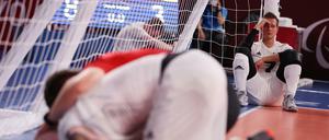 Reno Tiede (rechts), 31, ist Kapitän der deutschen Goalball-Nationalmannschaft.