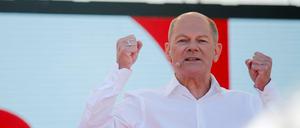 SPD-Kanzlerkandidat Olaf Scholz (am 14. August 2021 in Bochum)