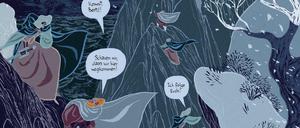 Frei fluktuierende Formen: Eine Seite aus „Das Goldene Zeitalter“.