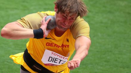 Sebastian Dietz kam beim Kugelstoßen auf eine Weite von 14,81 Meter.