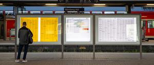 Tote Hose auf dem Bahnsteig: Der Streik dürfte in den nächsten Tagen für einige Verunsicherung bei Reisenden führen. 