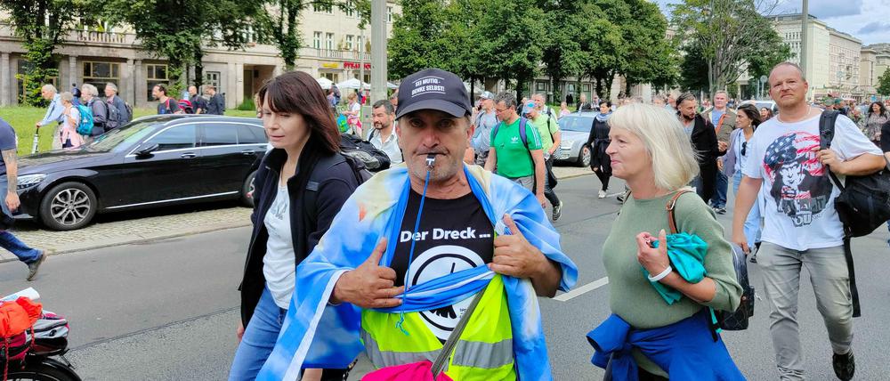 Demonstration gegen Corona-Maßnahmen in Berlin.
