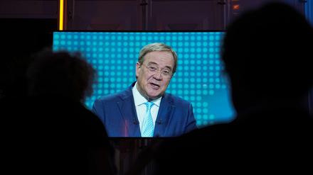 Armin Laschet beim ersten TV-Triell des Bundestags-Wahlkampfes.