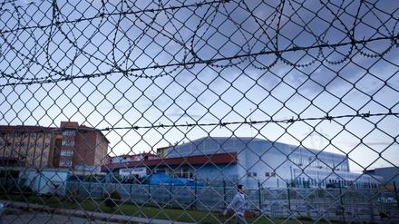 Etwa 11.000 Häftlinge werden im Silivri-Gefängnis westlich von Istanbul, Türkei, wegen Terrorismus oder Verschwörung festgehalten.