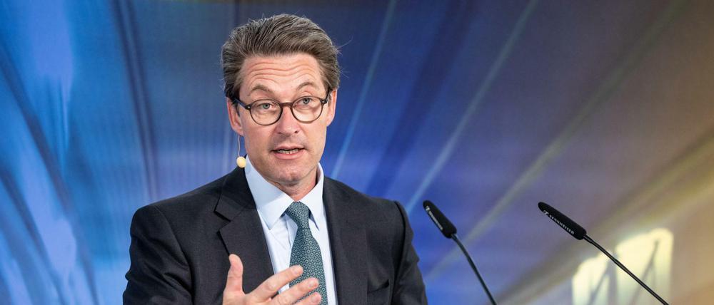 Verkehrsminister Andreas Scheuer (CSU) eröffnet das Deutsche Zentrum Mobilität der Zukunft in München.