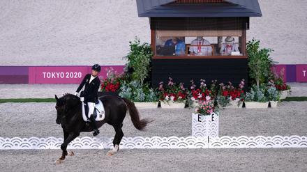 Das Duo Regine Mispelkamp und Highlander Delight's streten in der Kür stark auf und holen Bronze. Es sind die ersten Paralympics der beiden.