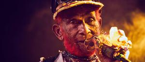 Lee "Scratch" Perry (1936-2021) bei einem Konzert in Hamburg 2019.