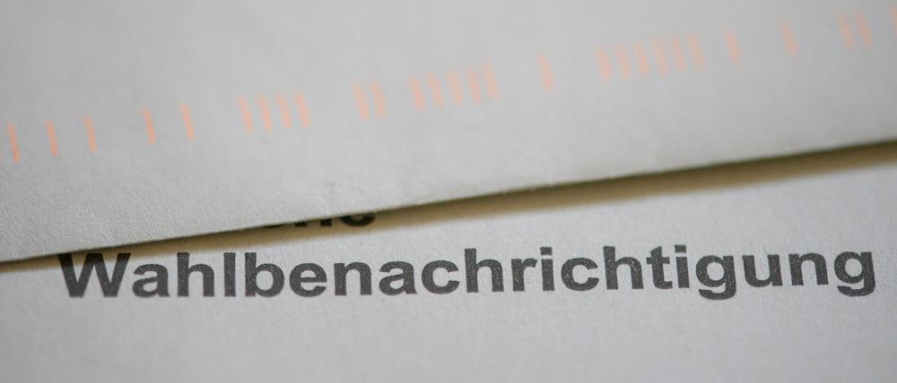 Insgesamt 2,8 Millionen Wahlberechtigte bekommen ihre Benachrichtigung in Berlin per Post.