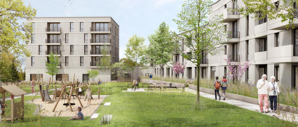 Auf den Buckower Feldern soll eines der klimafreundlichsten Bauprojekte der Stadt entstehen.