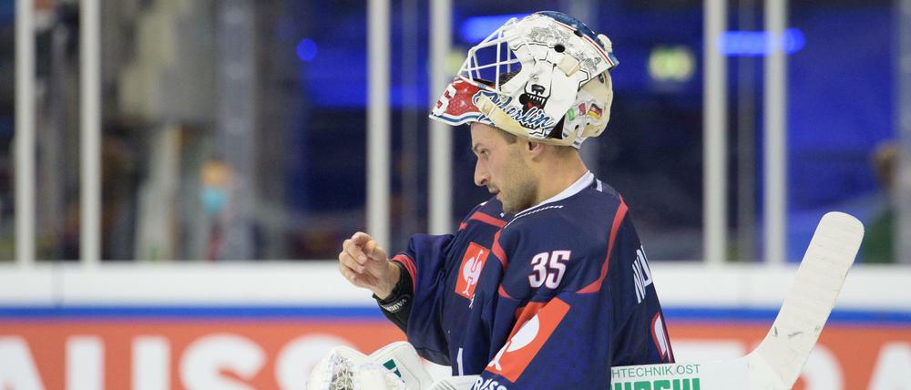 Wenig Spaß. Eisbären-Torwart Mathias Niederberger.