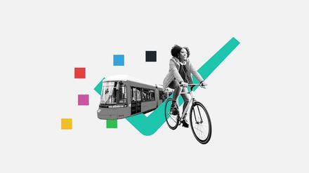 Fahrrad, Straßenbahn - und was noch? Über den Verkehr der Zukunft wird gestritten.