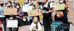 Greta Thunberg bei einer Fridays-for-Future-Demo in Stockholm