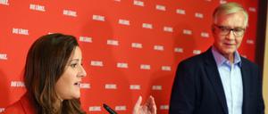 Das Spitzenduo der Linken, Parteichefin Janine Wissler und Fraktionschef Dietmar Bartsch. 