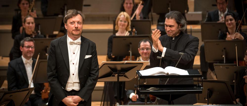 Georg Nigl (links) und Vladimir Jurowski beim Musikfest.