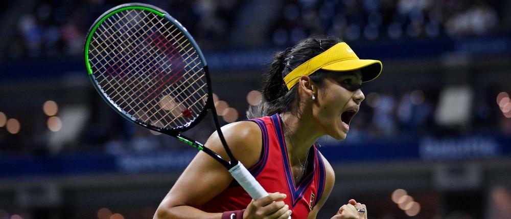 Mit 18 Jahren im Finale der US Open: Emma Raducanu.