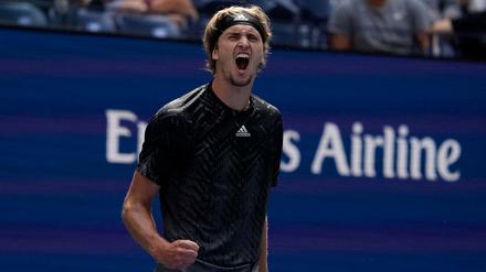 Grund zur Freude. Alexander Zverev nach seinem Achtelfinalsieg gegen den Südtiroler Jannik Sinner.