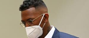 Jerome Boateng kam für den Prozess nach München zurück. Dort hatte er lange für den FC Bayern gespielt.