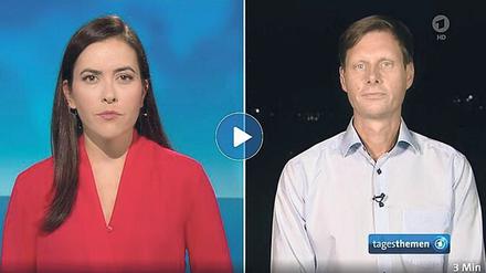 Tagesthema.  Markus Spieker aus Kabul im Gespräch mit Aline Abboud. 