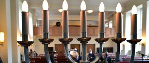 In den jüdischen Gemeinden - hier ein Bild aus der Neuen Synagoge in Erfurt - stellen Zuwanderer heute einen großen Teil der Mitglieder.
