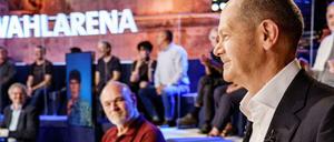 SPD-Spitzenkandidat Olaf Scholz in der ARD-Wahlarena 
