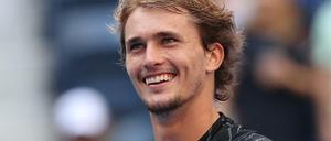 Gute Laune. Alexander Zverev steht im Halbfinale der US Open in New York.