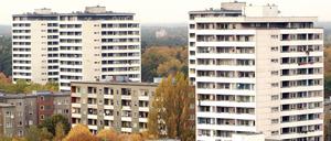 Die Plattenbausiedlung Falkenhagener Feld in Berlin-Spandau.