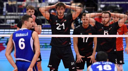 Gegen Italien unterlagen die deutschen Volleyballer im Viertelfinale 0:3.