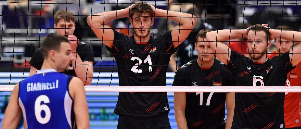Gegen Italien unterlagen die deutschen Volleyballer im Viertelfinale 0:3.