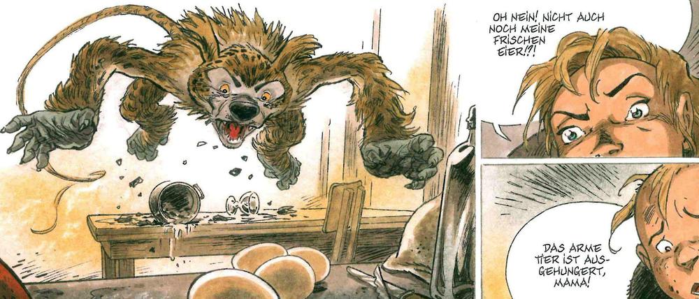 Ausgehungert: Das Marsupilami in einer Szene aus „Die Bestie“.
