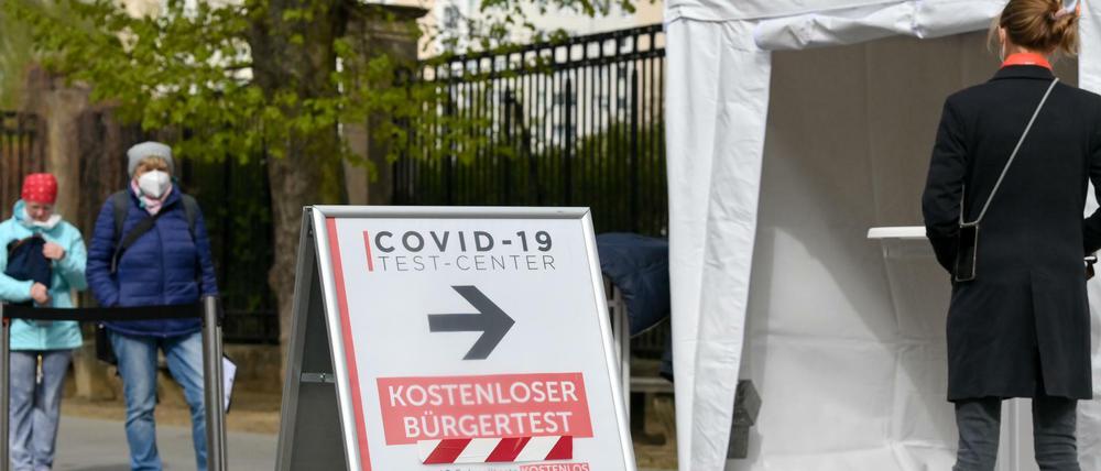 Ein Testzentrum in Berlin