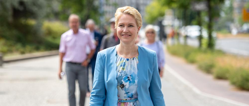 Geht gut gelaunt in den Endspurt des Wahlkampfes: Manuela Schwesig (SPD), Ministerpräsidentin in Schwerin.