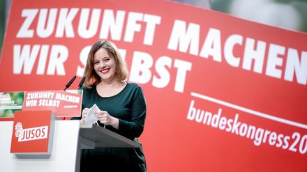 Frisch gewählt: Jessica Rosenthal auf dem teils digitalen Bundeskongress der Jusos im Januar.