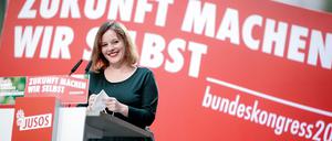 Frisch gewählt: Jessica Rosenthal auf dem teils digitalen Bundeskongress der Jusos im Januar.