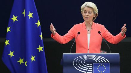 EU-Kommissionschefin von der Leyen hielt ihre zweite „State of the European Union“-Rede in drei Sprachen.