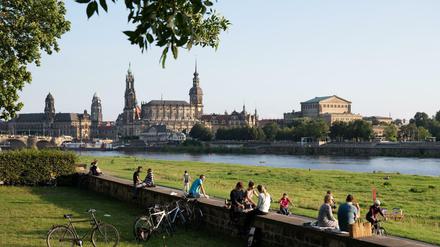 Spätsommer am Dresdener Elbufer.