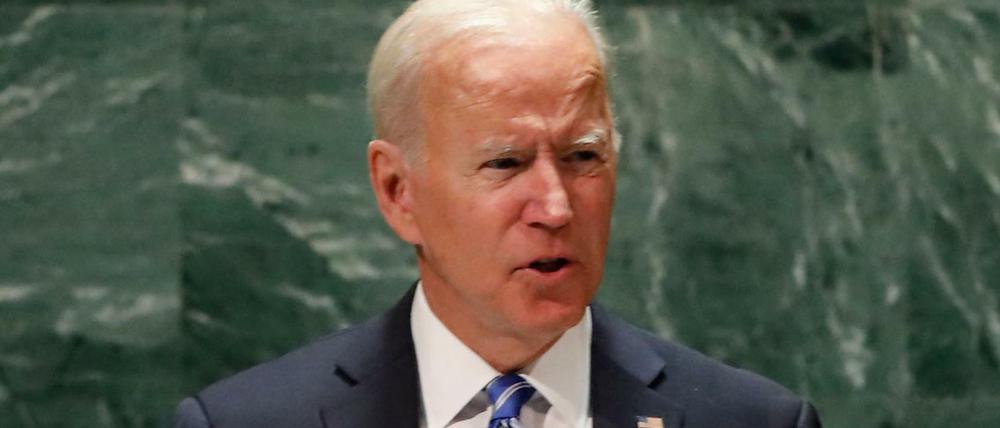 US-Präsident Joe Biden am Dienstag vor den Vereinten Nationen.