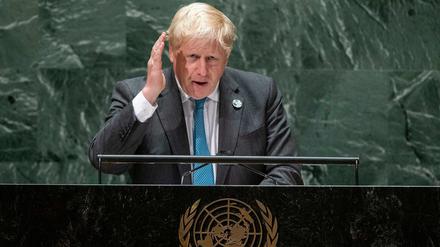 Der britische Premier Boris Johnson vor der UN-Vollversammlung 