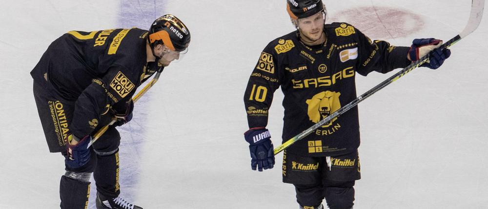 Enttäuschung nach der Niederlage: Auch im zweiten Heimspiel der DEL-Saison mussten sich die Eisbären geschlagen geben.