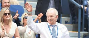 Gern gesehen. Rod Laver war zuletzt bei den US Open in New York. Foto: Bello/AFP