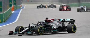 Lange Verfolger, am Ende dann aber doch vorn: Weltmeister Lewis Hamilton.