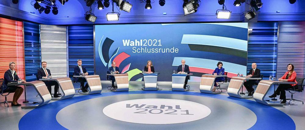 Schlussrunde mit allen Spitzenkandidaten