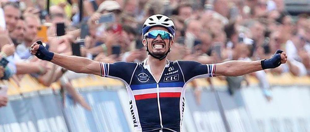 Durchgebissen. Julian Alaphilippe ist wieder Weltmeister.
