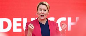 Laut Umfrage soll die Partei von Franziska Giffey 23 Prozent der Stimmen bekommen.