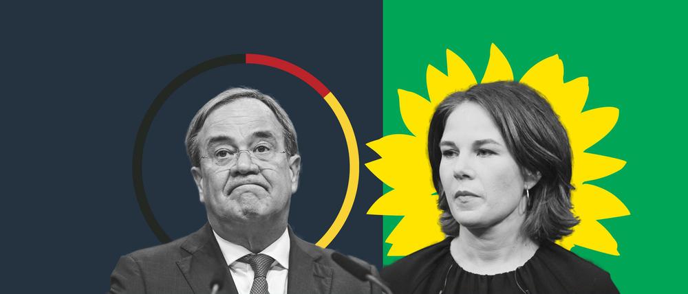 Armin Laschet (CDU) und Annalena Baerbock (Grüne) blieben deutlich unter ihren Erwartungen.